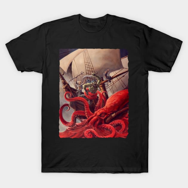 Scarred Lands Cover Art: Blood Sea: The Crimson Abyss T-Shirt by TheOnyxPath